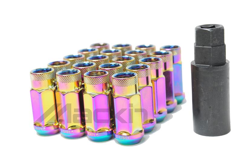 Wheel Mate Monster Locking Lug Nut Set of 4 - Purple 14x1.50