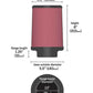 K&N Universal Chrome Filter 3 1/2 inch FLG / 5 1/2 inch Bottom / 4 1/2 inch Top / 8 inch Height