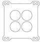 Cometic Carter AFB Holley 4 Barrel .039in Fiber Carburetor Gasket - 4-Hole - Double Drilled