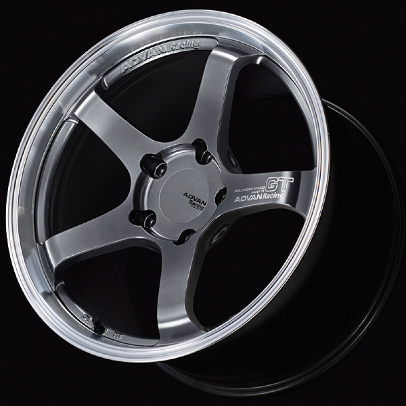 Advan GT for Porsche 18x8.5 / +50 Offset / 5-130 / 71.6mm Bore / Machining & Hyper Platinum Black