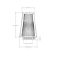 aFe POWER Universal Clamp-On Air Filter / D2 Dura-Dry Media 2-1/2in F x 5in B x 3-1/2in T x 7inH