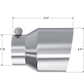 MBRP Universal Stainless Steel Dual Wall Tip 4.5in OD/3in Inlet/6.13in L