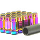 Wheel Mate Muteki SR48 Open End Locking Lug Nut Set of 4 - Black 12x1.50 48mm