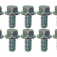 Moroso 1/4in-20 x .500in Serrated Zinc Flange Bolt  - 10 Pack