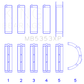 King Engine Bearings Ford 281 4.6L Sohc 16V (Size +0.25mm) Main Bearing Set