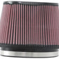 K&N Universal Rubber Filter 6.25in x 4in Oval FLG / 7.375in x 5.5in Base / 6.25in x 4in Top / 5in H