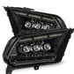 AlphaRex 10-12 Ford Mustang NOVA-Series LED Proj. Headlights Alpha-Blk w/Activ Lght & Seq.Sig SB DBL