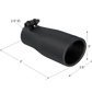 MBRP Universal Tip 2.5 O.D. Oval End 3.75 Inlet 10in length - Black Finish