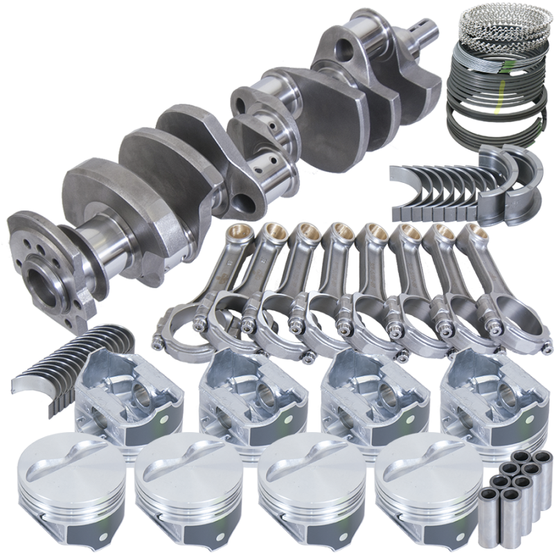 Eagle Chevy 350 1Pc 3.750in Crank 5.700in I-Beam Rod 4.000in Pistons Eagle 168 Tooth FP Bal Assembly