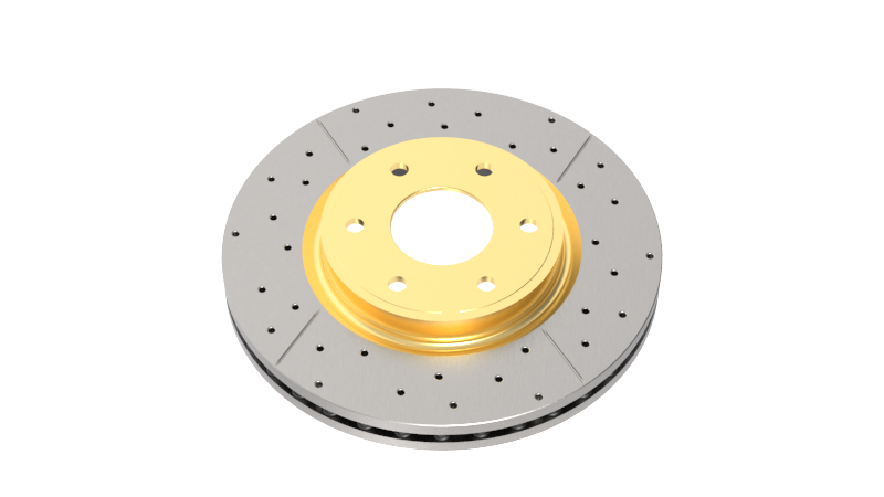 DBA 98-02 Acura CL 4 Cyl Front Street Series Drilled & Slotted Rotor w/Gold Hat