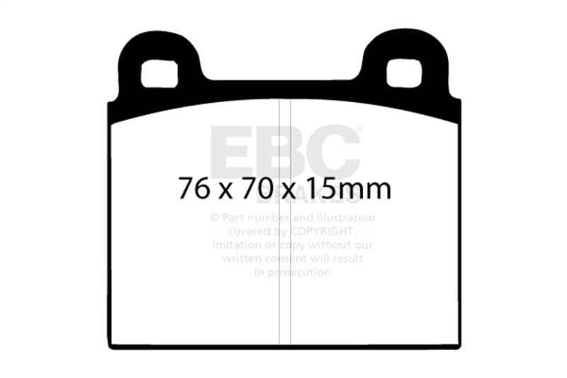 EBC 69-75 Ferrari 246 Dino 2.4 Yellowstuff Front Brake Pads