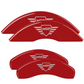 MGP 4 Caliper Covers Classic Front & Rear MGP Red Finish for 01-06 BMW 330i