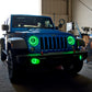 Oracle 07-17 Jeep Wrangler Surface Mount LED Headlight Halo Kit - Green
