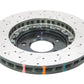 DBA 05-10 Ford Mustang GT / 11-13 V6 Front Drilled & Slotted 5000 Series 2 Piece Rotor w/ Black Hat