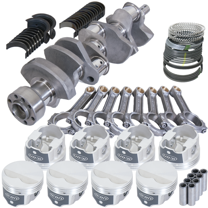 Eagle Chevy LT1 350 1Pc 3.480in Crank 5.700in I-Beam Rods -3.7cc 4.030in Pistons Rotating Assembly