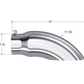 MBRP Universal Tip 5 O.D. Turn Down 4 inlet 14 length