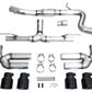 AWE 22-24 Audi 8Y S3 Track Edition Exhaust  - Diamond Black Tips