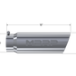 MBRP Universal Tip 6in OD Angled Rolled End 5in Inlet 18in Lgth T304 Exhaust
