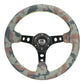 NRG Reinforced Steering Wheel (320mm) Sport/Suede Steering Wheel w/ Camo Pattern & Green Stiching
