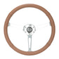 NRG Reinforced Steering Wheel (380mm/1in. Deep) Perforated Brown Leather