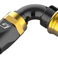 GReddy PRO/SPEC - 90 Degree AN16 Quick-Release Swivel Hose End(s) - Black / Gold anodized