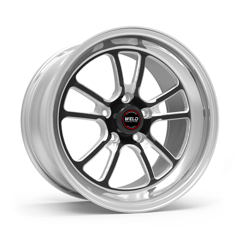 Weld S70 RT-S 17x9.5in / 5x120.65 BP / 7.3in. BS - Black Center - Polished Shell Wheel