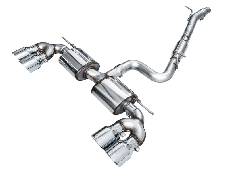 AWE MK8 Volkswagen Golf R Touring Edition Exhaust - Chrome Silver Tips