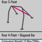 Cusco Chromoly Roll Cage 5 Point 2 Passenger 87-91 Honda Civic EF3 CUSCO BLUE (S/O / No Cancel)