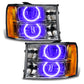 Oracle Lighting 07-13 GMC Sierra Pre-Assembled LED Halo Headlights - (Round Ring Design) -UV/Purple