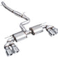 AWE MK8 Volkswagen Golf R Touring Edition Exhaust - Chrome Silver Tips