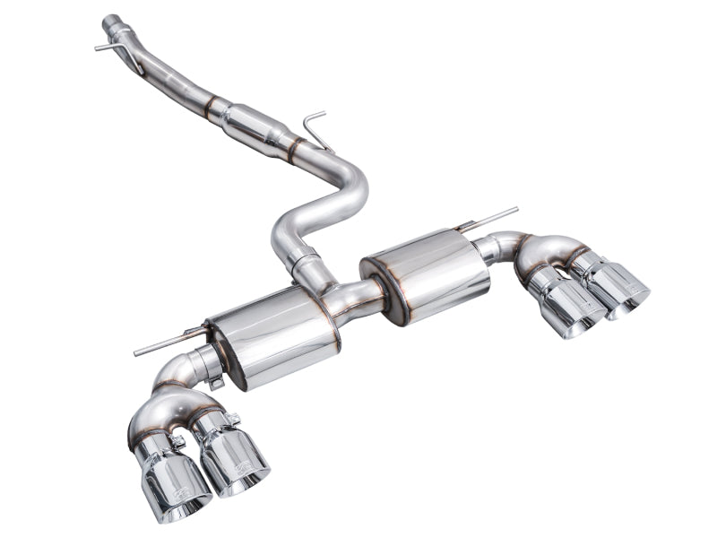 AWE MK8 Volkswagen Golf R Touring Edition Exhaust - Chrome Silver Tips