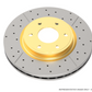 DBA 22-23 Audi A4 (w/350mm Front Rotor) Front Drilled & Slotted Street Series Rotor (w/Gold Hat)