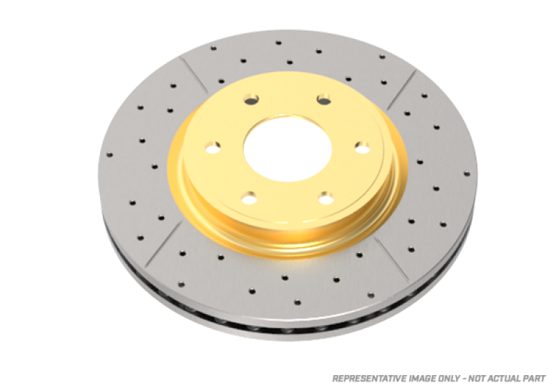 DBA 94-04 Ford Mustang (Excl Cobra Models) Rear Street Series Drilled & Slotted Rotor w/Gold Hat
