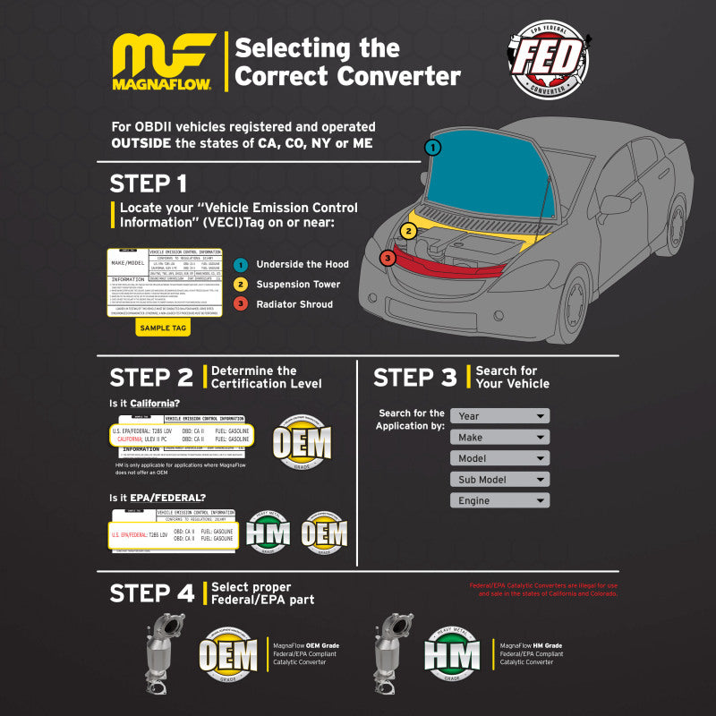 MagnaFlow DF Conv 2020 Hyundai Sonata Front Underbody 1.6L