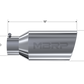MBRP Universal Tip 8in OD Rolled End 5in Inlet 18in Length T304