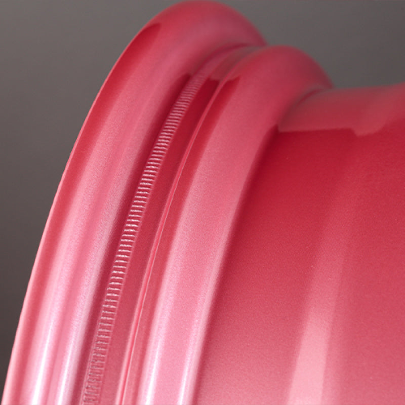 Gram Lights 57CR 18x9.5 +22 5x114.3 Sakura Pink Wheel (w/ Center Cap & No. 21 BK Air Valve)