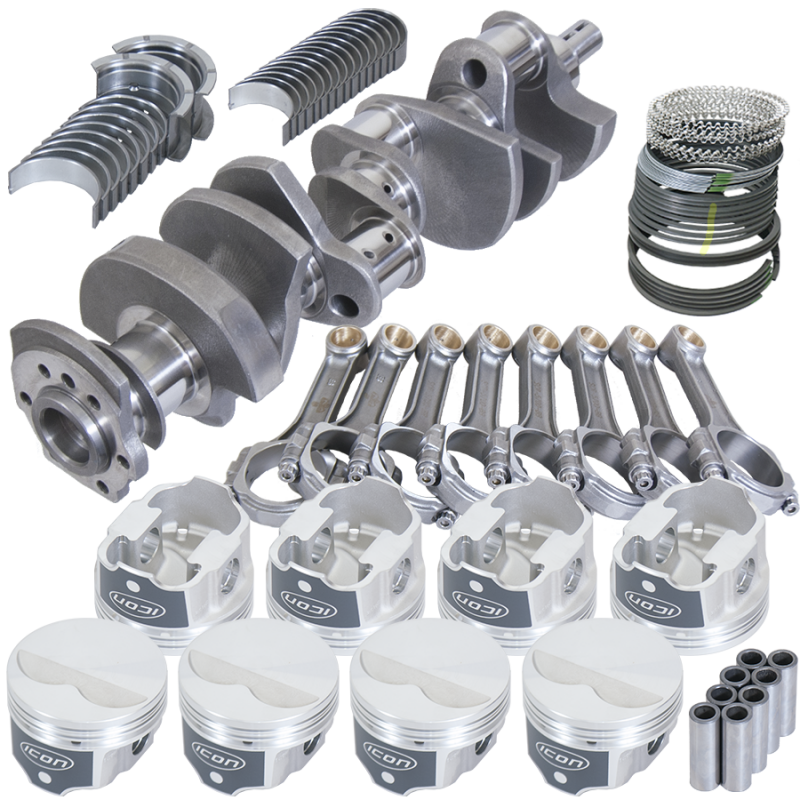 Eagle Chevy 350 3.480in Crank 5.700in I-Beam Rods -3.7cc Flat Top 4.060in Pistons Rotating Assembly