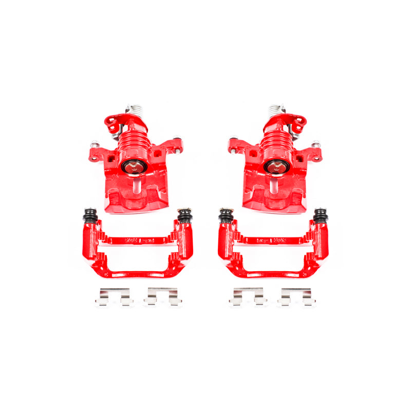 Power Stop 05-09 Buick Allure Rear Red Calipers w/Brackets - Pair