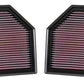 K&N Replacement Air Filter for 11-14 BMW M5/M6 4.4L V8 / 2015 M4/M3 3.0L I6  (2 per box)
