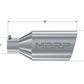 MBRP Universal Tip 8in O.D. Rolled End 4in inlet 18in length T304