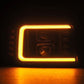 AlphaRex 92-96 Ford F-Series/Bronco PRO-Series Proj Headlight Blk w/Seq. Sig & DRL