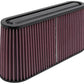 K&N Filter Univ Air Filter Carbon Fiber Top/Base Oval FLG 12x3-1/2in B / 11x2-1/2in T / 5-3/4in H