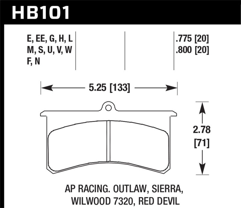 Hawk Performance ER-1 Motorsport Brake Pads