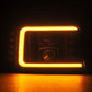 AlphaRex 92-96 Ford F-Series/Bronco LUXX-Series Proj Headlights Blk w/Actv Light SeqSig & SBDRL