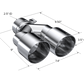 MBRP Universal T304 SS Dual Tip 3.5in OD/2.5in Inlet