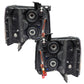 Oracle Lighting 07-13 Chevrolet Silverado Assembled Halo Headlights Round Style - Blk Housing -Blue
