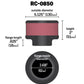 K&N Universal Chrome Filter 2.438in Flange ID x 5.125in OD x 2in H