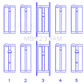 King Engine Bearings Nissan L20B/Z20/Z22/Z24 (Size +0.75mm) Main Bearing Set