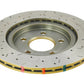 DBA 05-13 Ford Mustang GT/V6 Rear Drilled & Slotted 4000 Series Rotor w/ Gold Hat