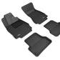 3D MAXpider 2012-2018 Audi A6/S6 Kagu 1st & 2nd Row Floormats - Black